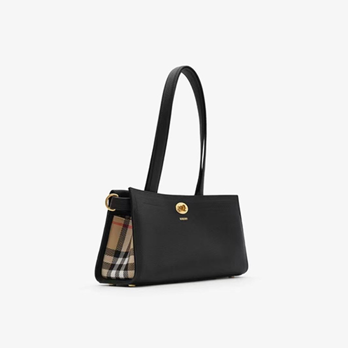 burberry cotswolds east west check tote bag